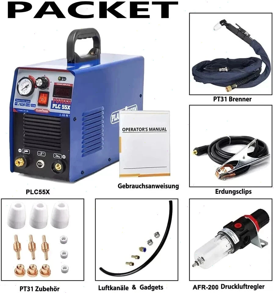 IGBT Plasma Cutter CUT55 Air HF Plasma Cutting 14mm Metal 55Amp 110V Inverter