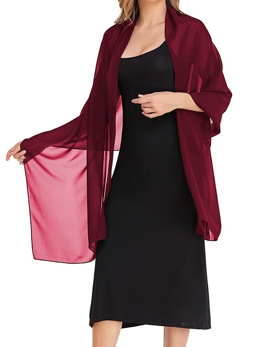 Chiffon Shawls Scarves Wraps for Bridal Wedding Party Evening Dress