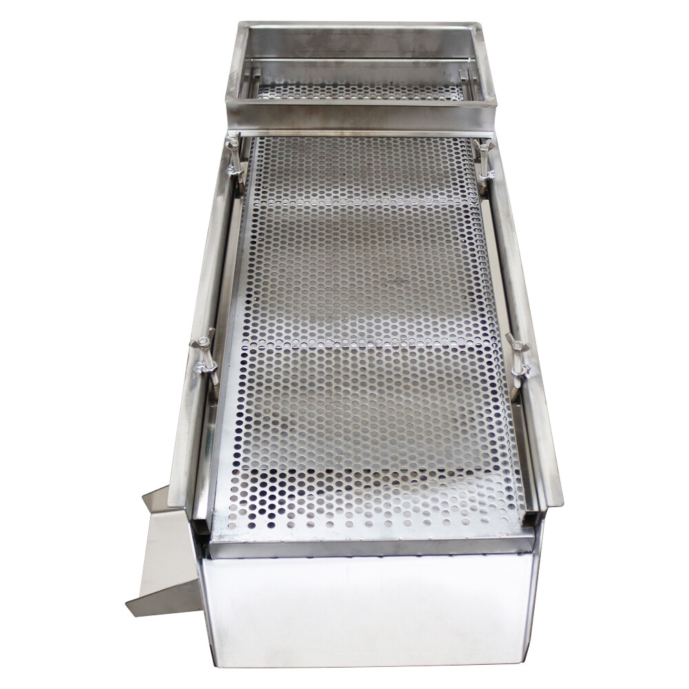 Electric Shaker Stainless Steel Linear Vibrating Screen Sifter with 7mm Screen