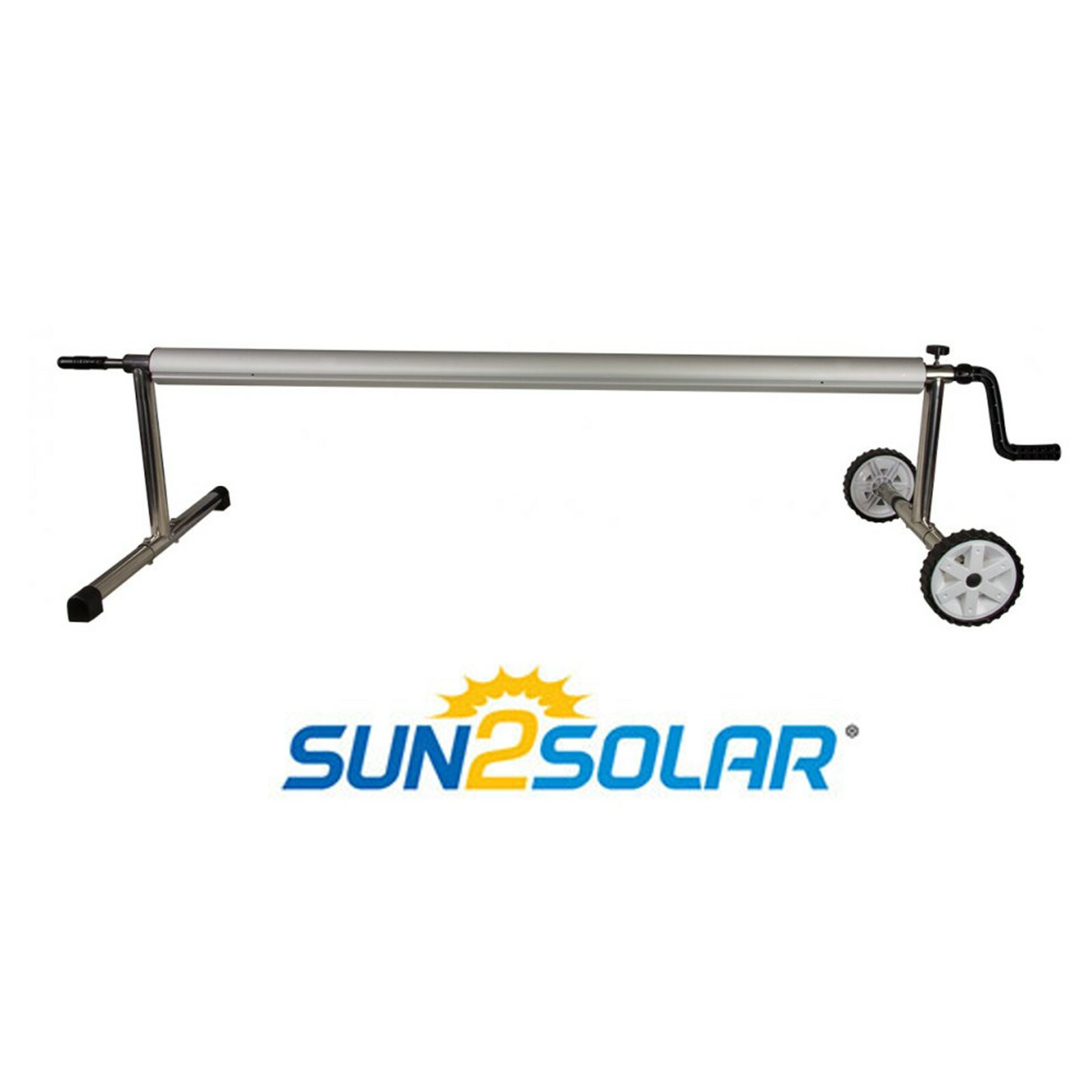 Sun2Solar Stainless Steel Swimming Pool Solar Cover Reel w/ Tube - 16' ft Wide