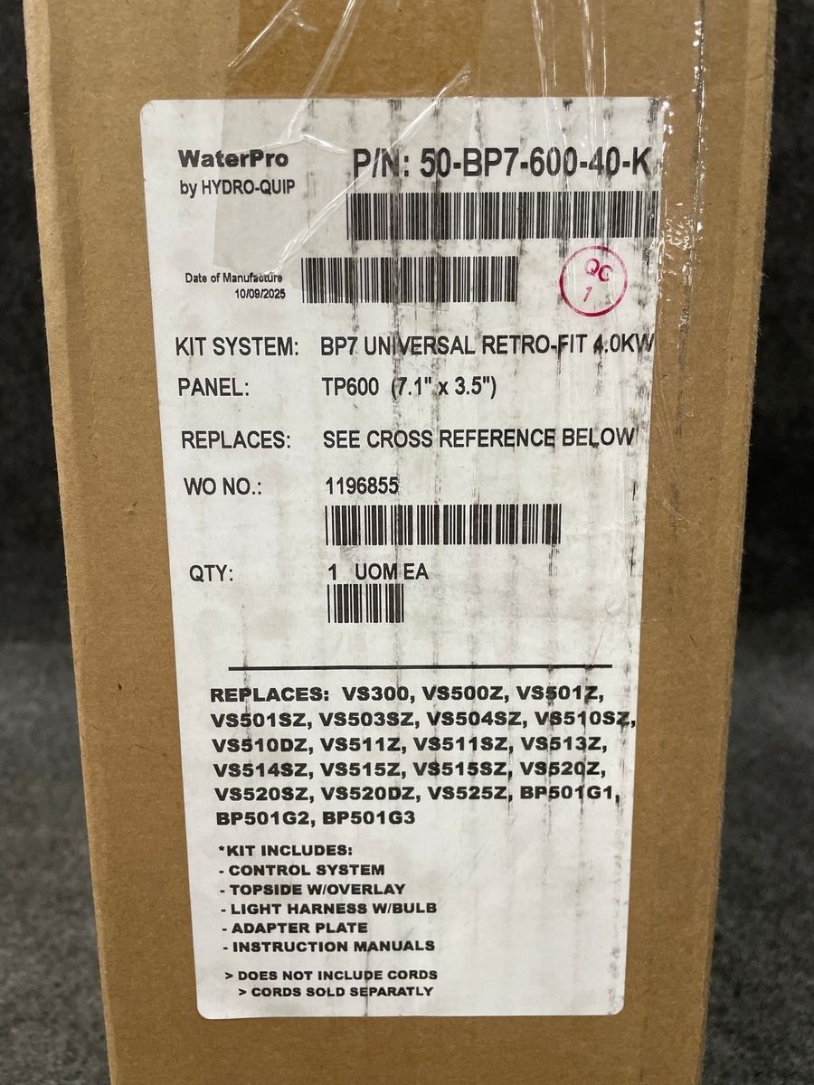 WATER PRO BP7 Retrofit Spa Control 4.0kW Heater W/ TP600 Topside Control Keypad