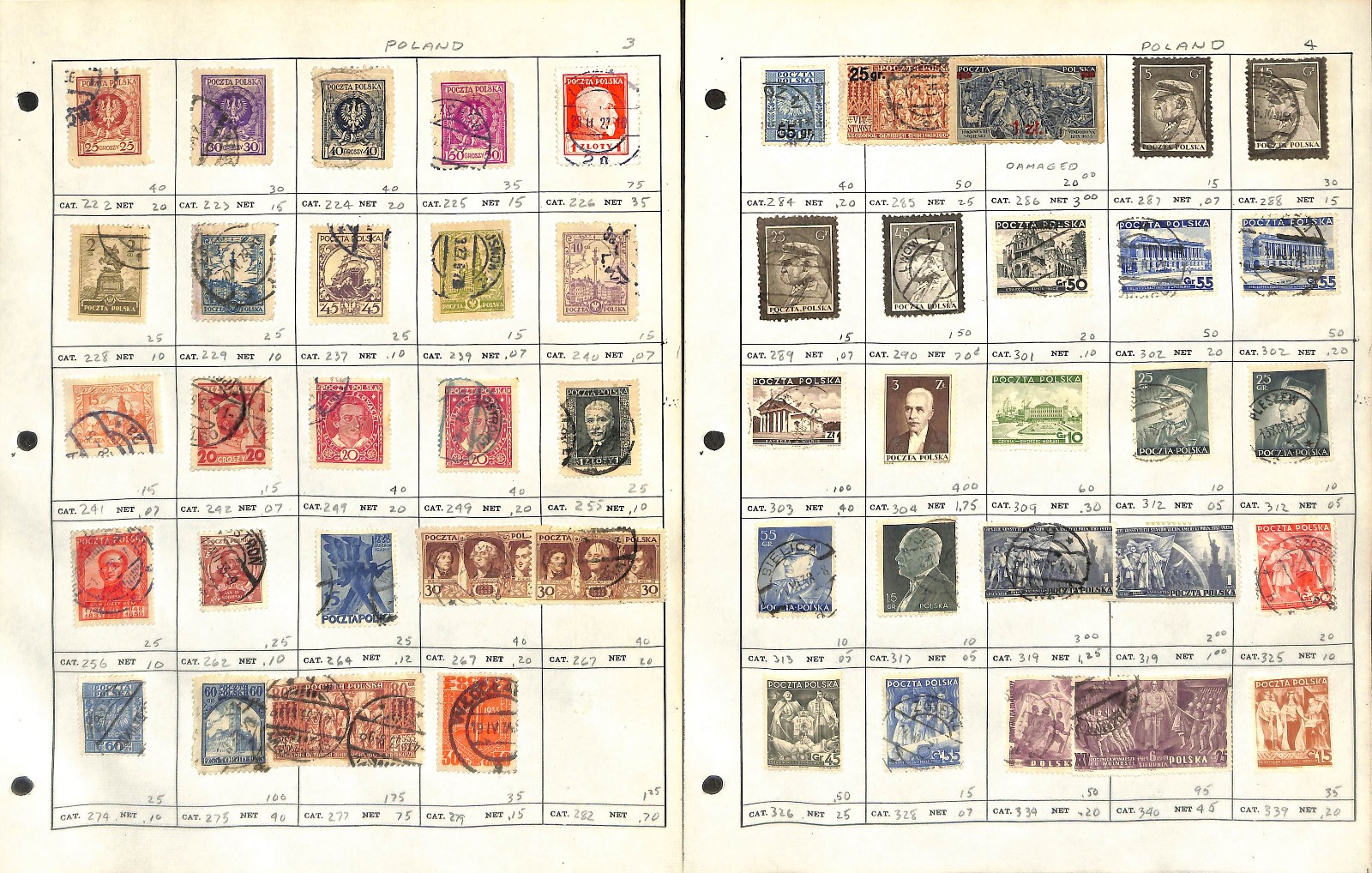 Poland Stamp Collection on 30 Pages, Neatly Identified (CB)
