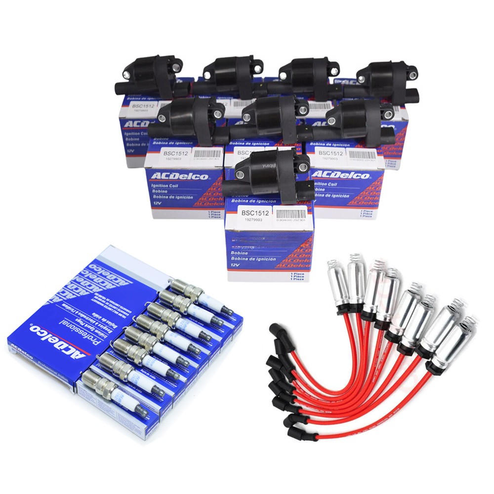 Genuine UF414 8x Ignition Coils+Spark Plugs+Wire For GMC Chevy SilveradoTahoe$￥