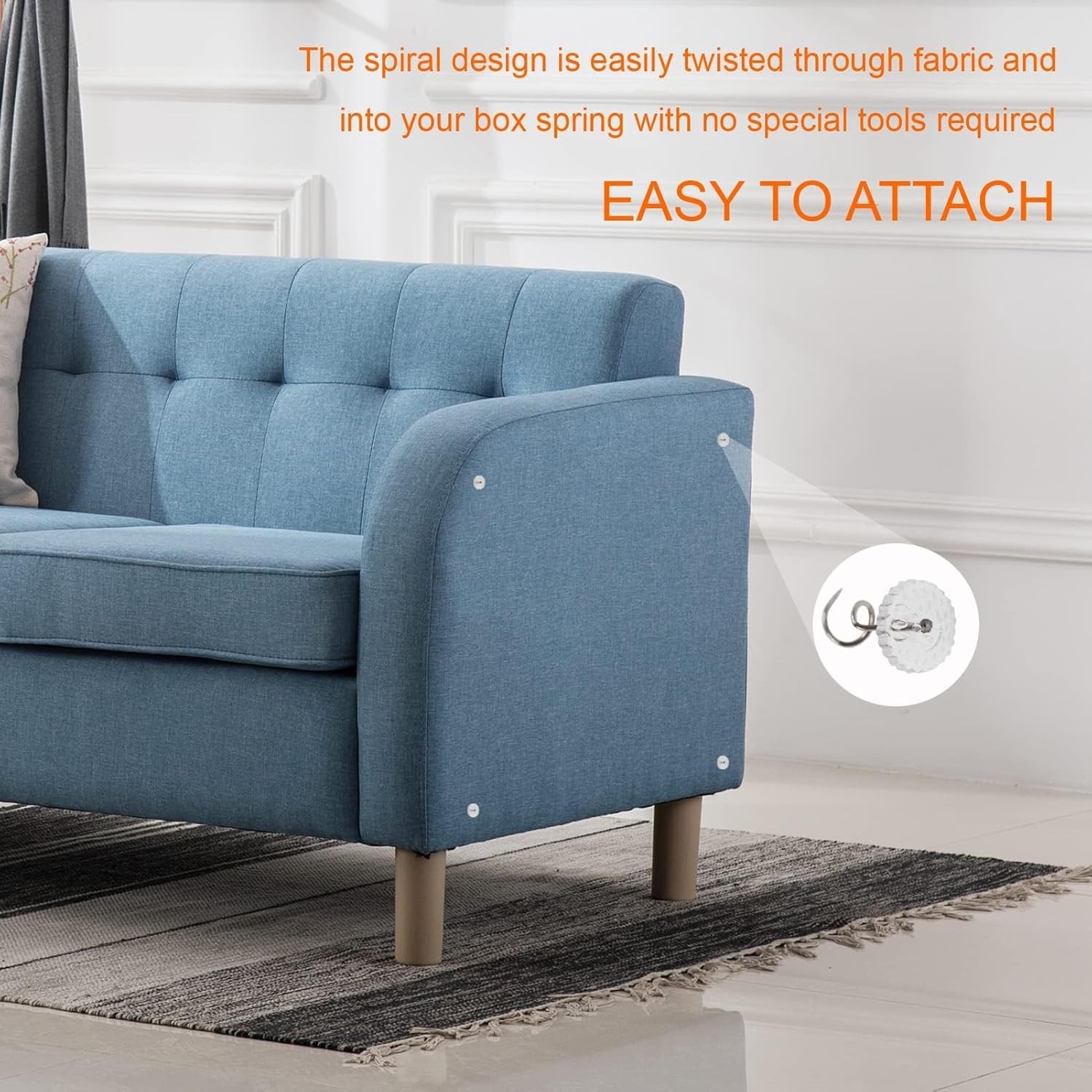 20 Pcs Bedskirt Twist Pins Upholstery Tacks Headliner Pins for Slipcovers