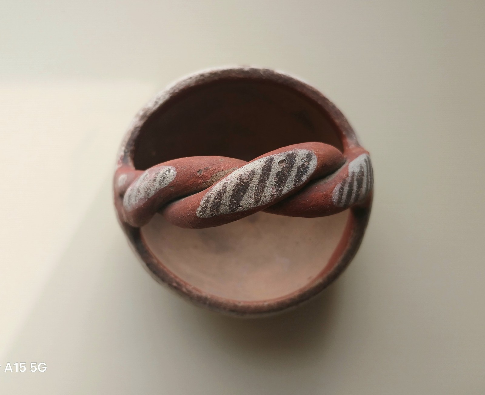 Antique Isleta Pueblo Pottery Basket Twist Handle, Hand Painted Designs, #2