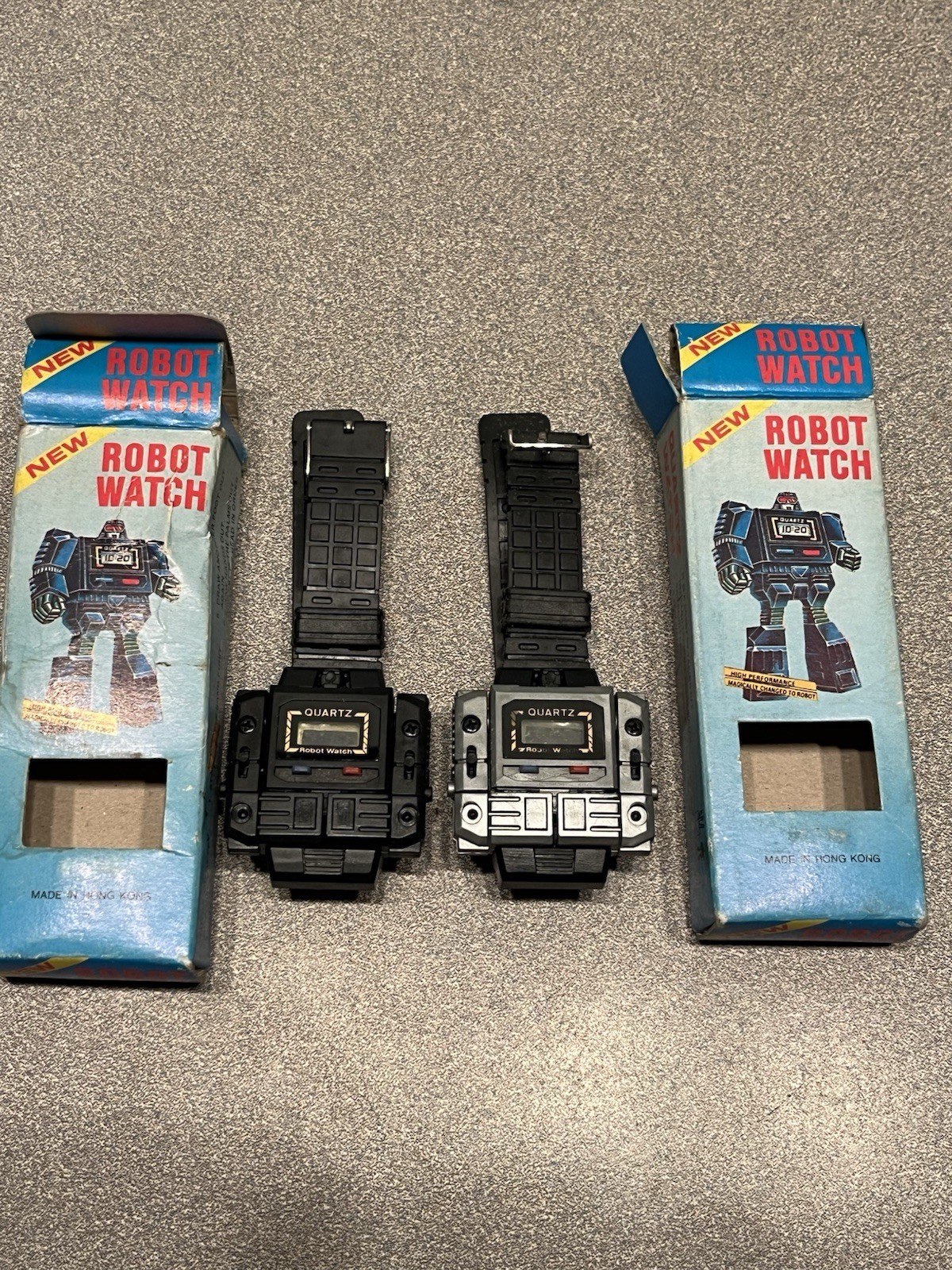 Vintage 1980's Robot Watch Transformer Hong Kong Open With Box Lot