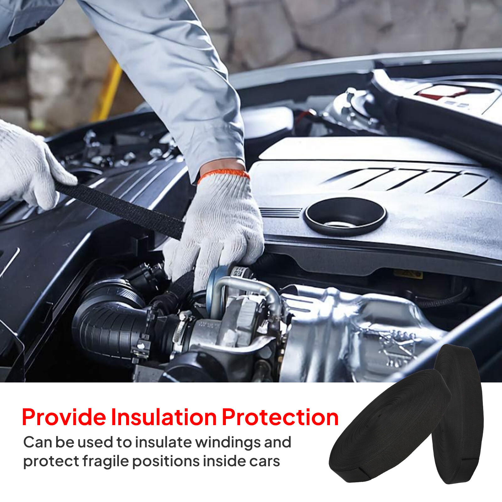 2:1 Braided Heat Shrinkable Sleeving Fabric Cable Wire Harness Abrasion Protect