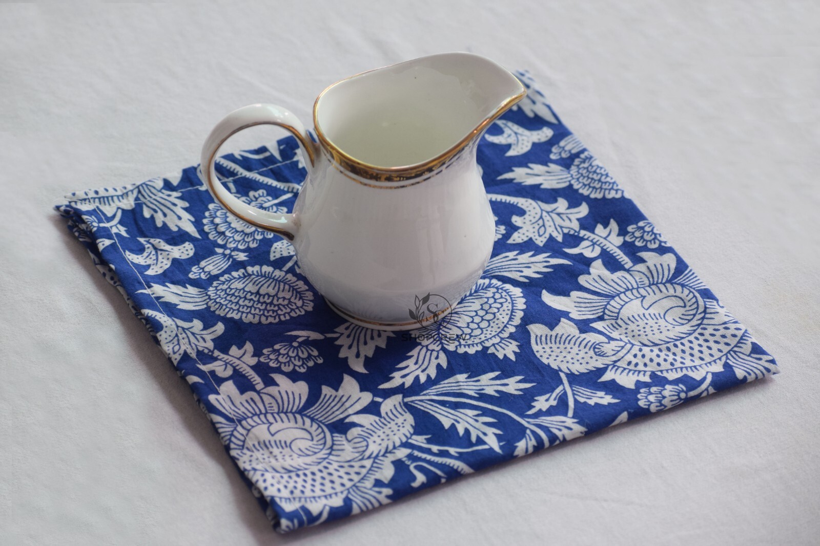 Assorted Cloth Napkins Set Hand Block Floral Printed Cotton Dinner Table Napkins