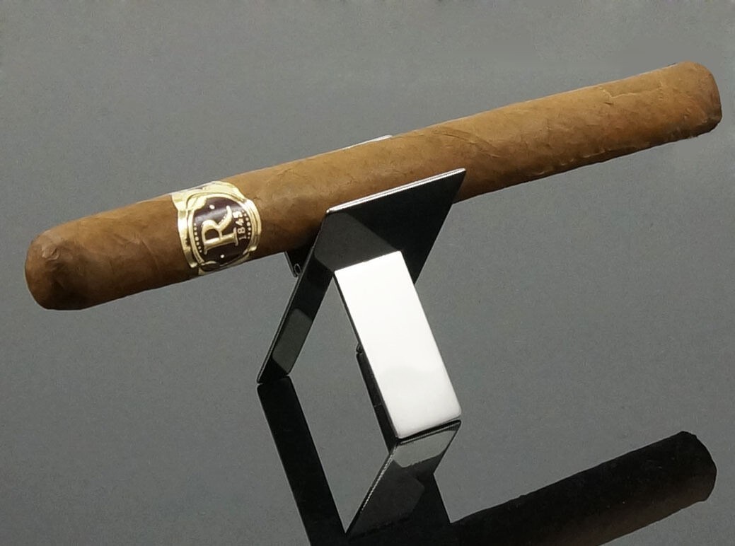 2 x Stainless Steel Foldable Cigar Stand Ashtray Holder w/Pu Leather Pouch