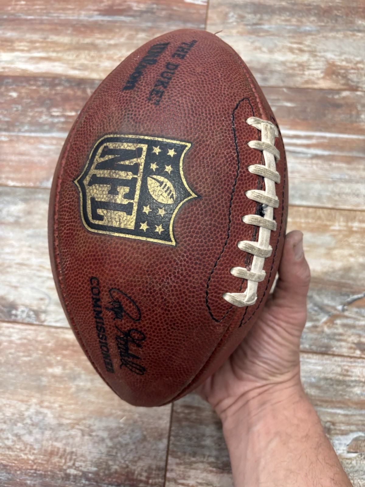 2000s Denver Broncos Team Stamped Practice Used NFL Wilson The Duke Football