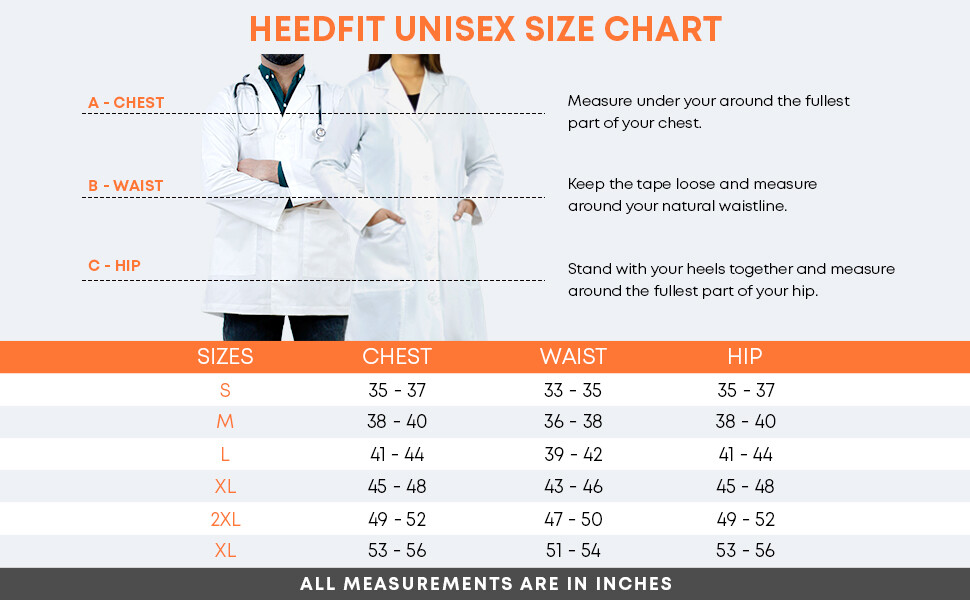 HEEDFIT Lab Coat Unisex - Classic 31" White Lab Coat 1106 FREE SHIPPING!
