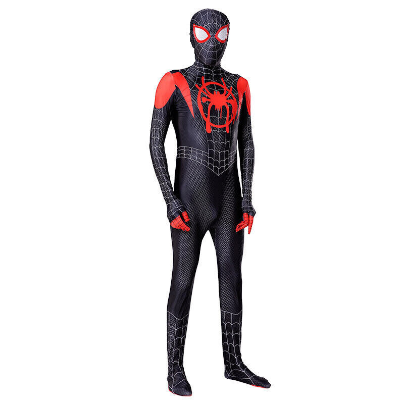 Into the SpiderVerse Miles Morales Spiderman Costume Cosplay Hoodie Shorts