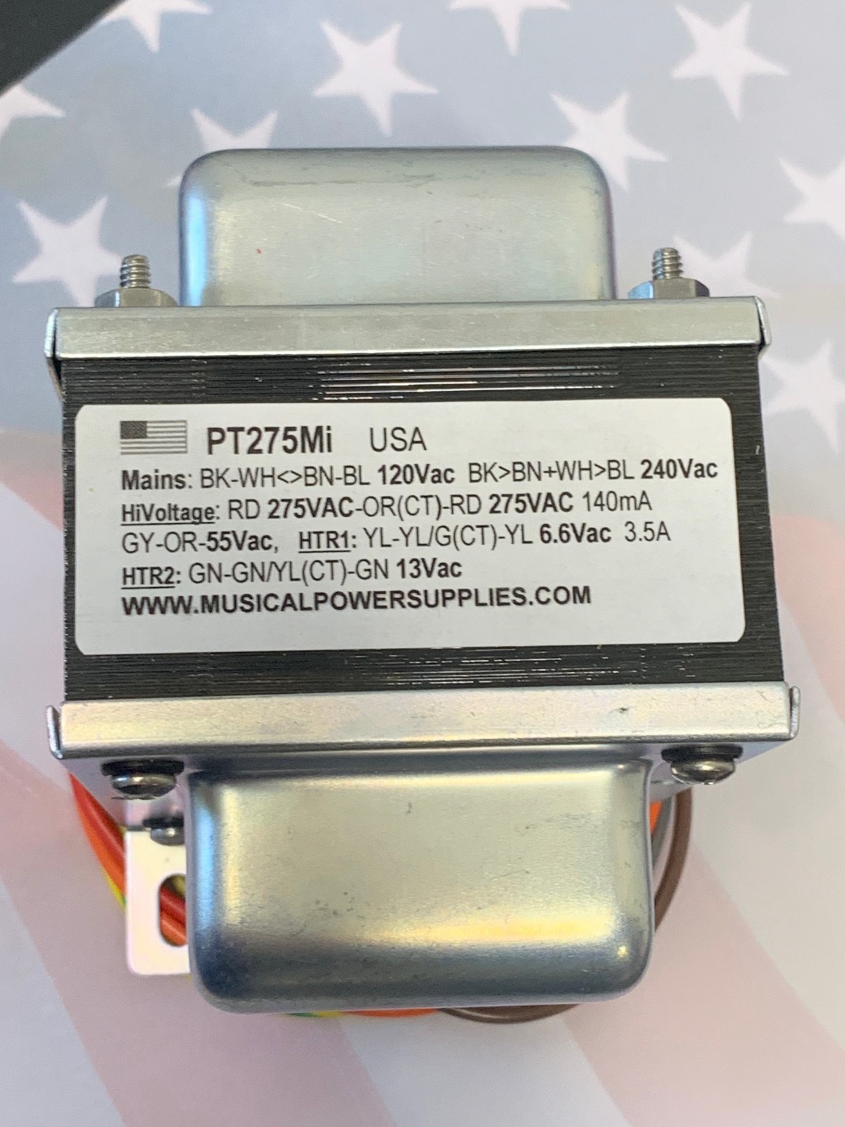 PT275Mi (USA) POWER TRANSFORMER TUBE AUDIO (550Vct) 275-0-55-275 x140mA