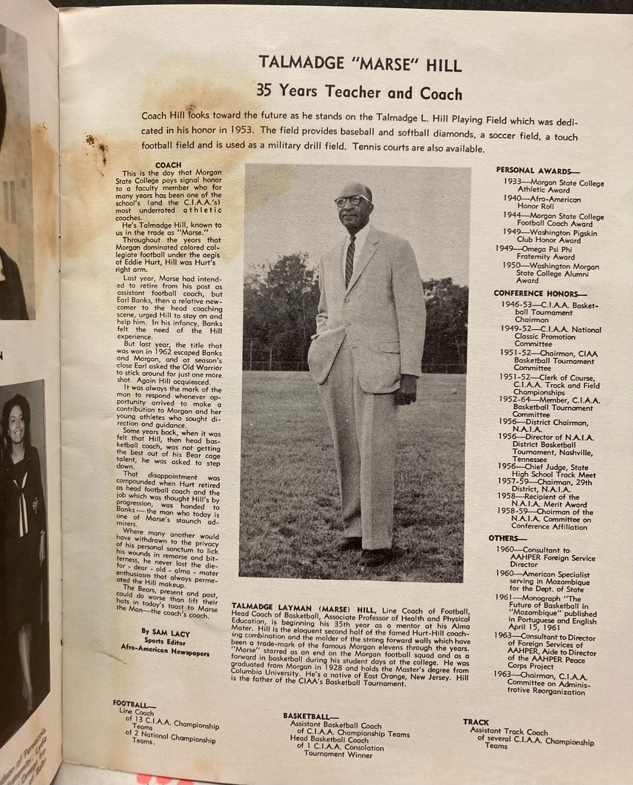 Vintage Black College Football 1964 Homecoming Program~Howard U. vs Morgan State