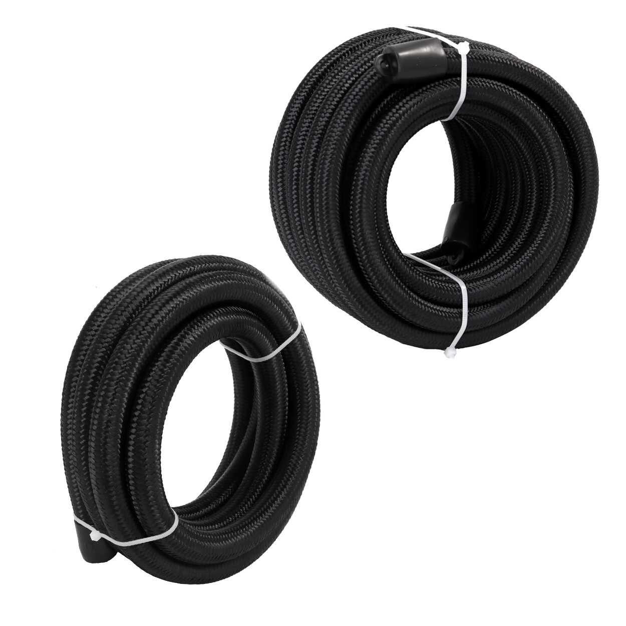 6 8 10AN Nylon Braided Fuel Line Hose Fuel Line Oil Feed Line CPE 20 10FT Black