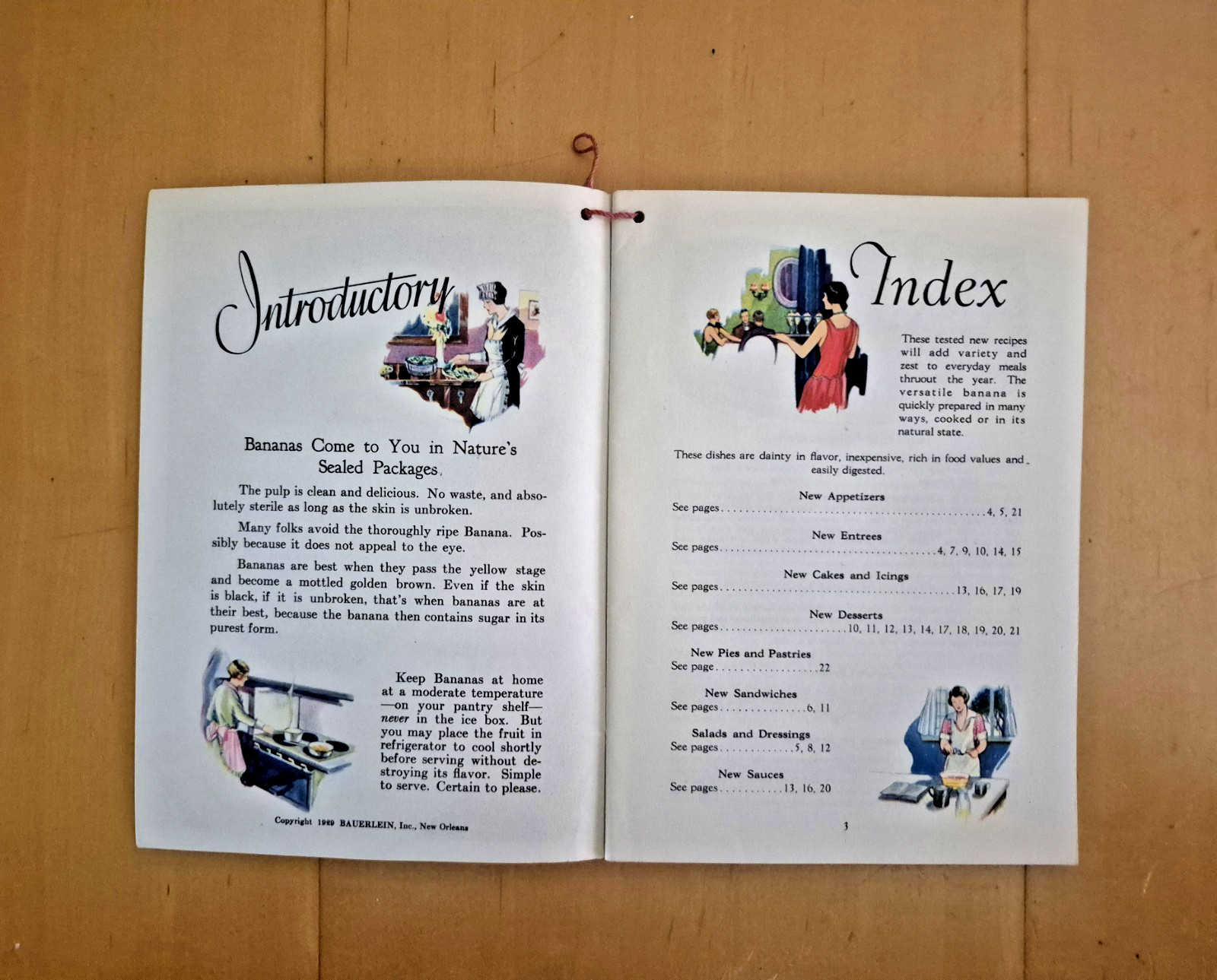 Vintage 1929 YES! HOME MADE BANANA RECIPES Bauerlein Advertising Recipe Booklet