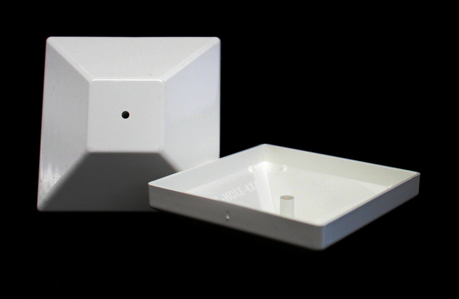 Nominal 4x4 Plastic Fence Post Caps with Nail Hole (3-5/8"x 3-5/8")