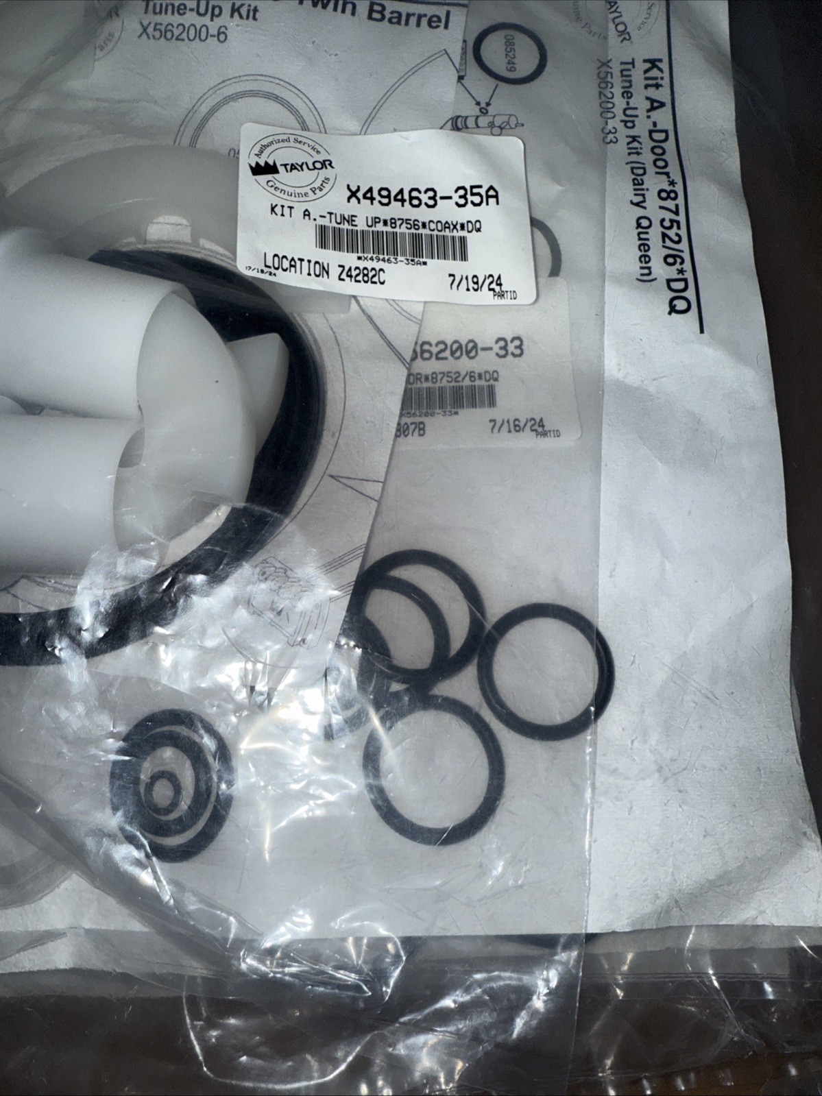 Taylor X4946335A Tune Up Kit 8756Coaxdq