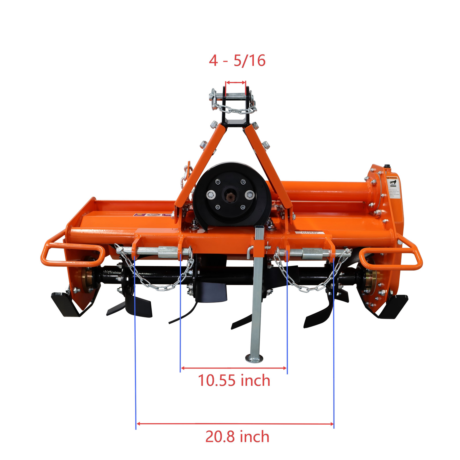 3 Point 37" Rotary Tiller Attachment Fits Cat 1 Tractor PTO Driven Work 5" Deep