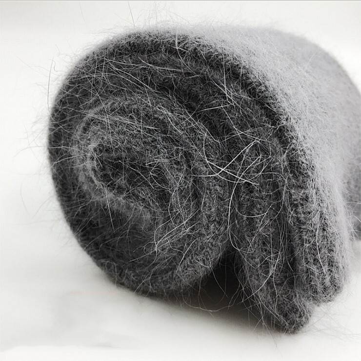 3 Pack Men 100%Merino Wool Crew Socks Thicken Dress Solid Thermal Boot Winter