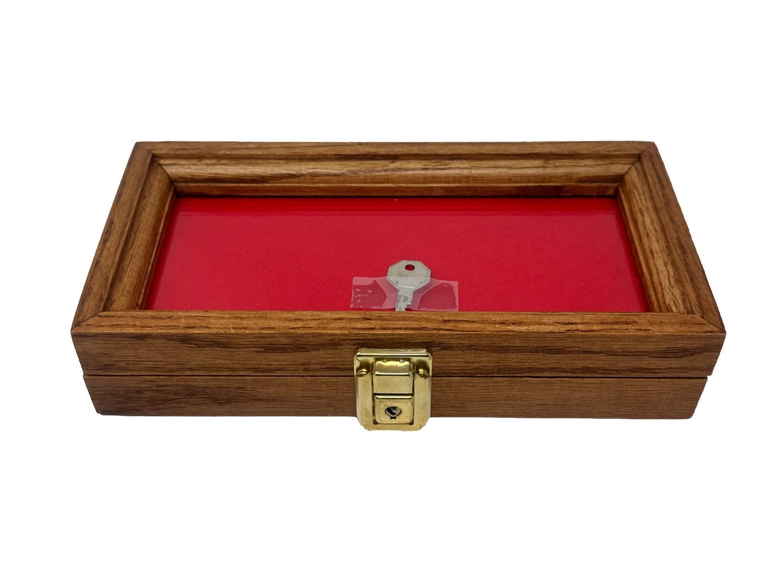 Oak Wood Display Case 10 X 5 X 2” for Arrowheads Knives Collectibles & More