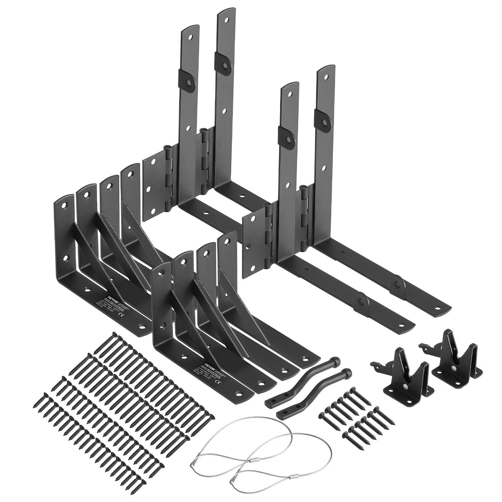 VEVOR Gate Corner Brace Bracket 2Sets Anti Sag Gate Frame Hardware Kit Iron