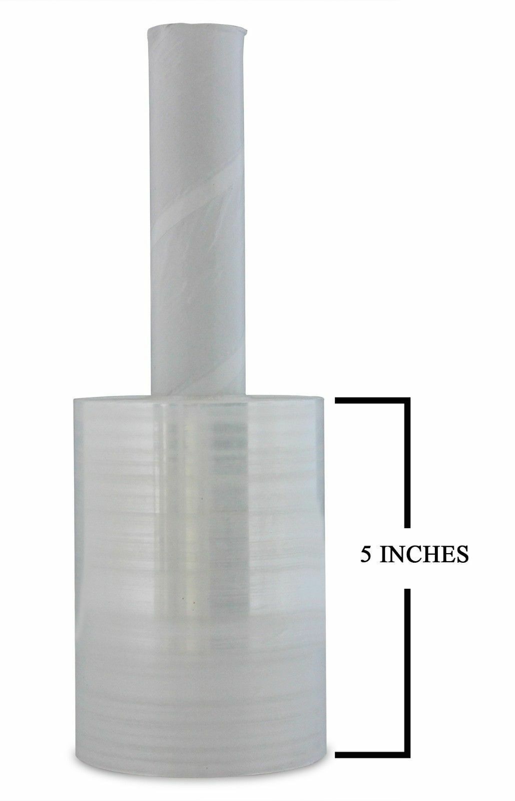 5" in. x 1000FT 80 Gauge 6 Rolls Stretch Shrink Film Hand Wrap With Handle