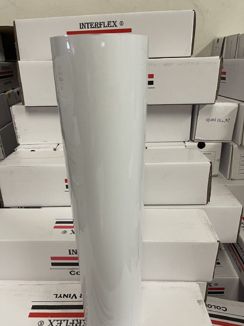 Roll White Vinyl 24 " x 50 yards (150 Feet) Plotter Cutter Gloss Interflex®