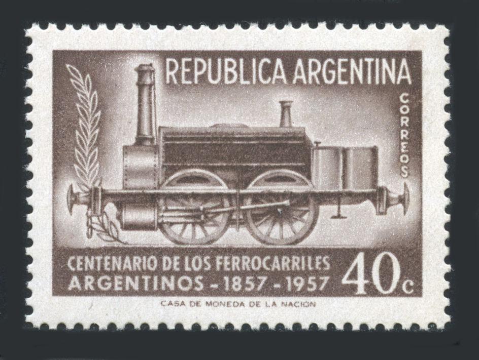 Argentina: 1957 Railroad Centenary (665) MNH