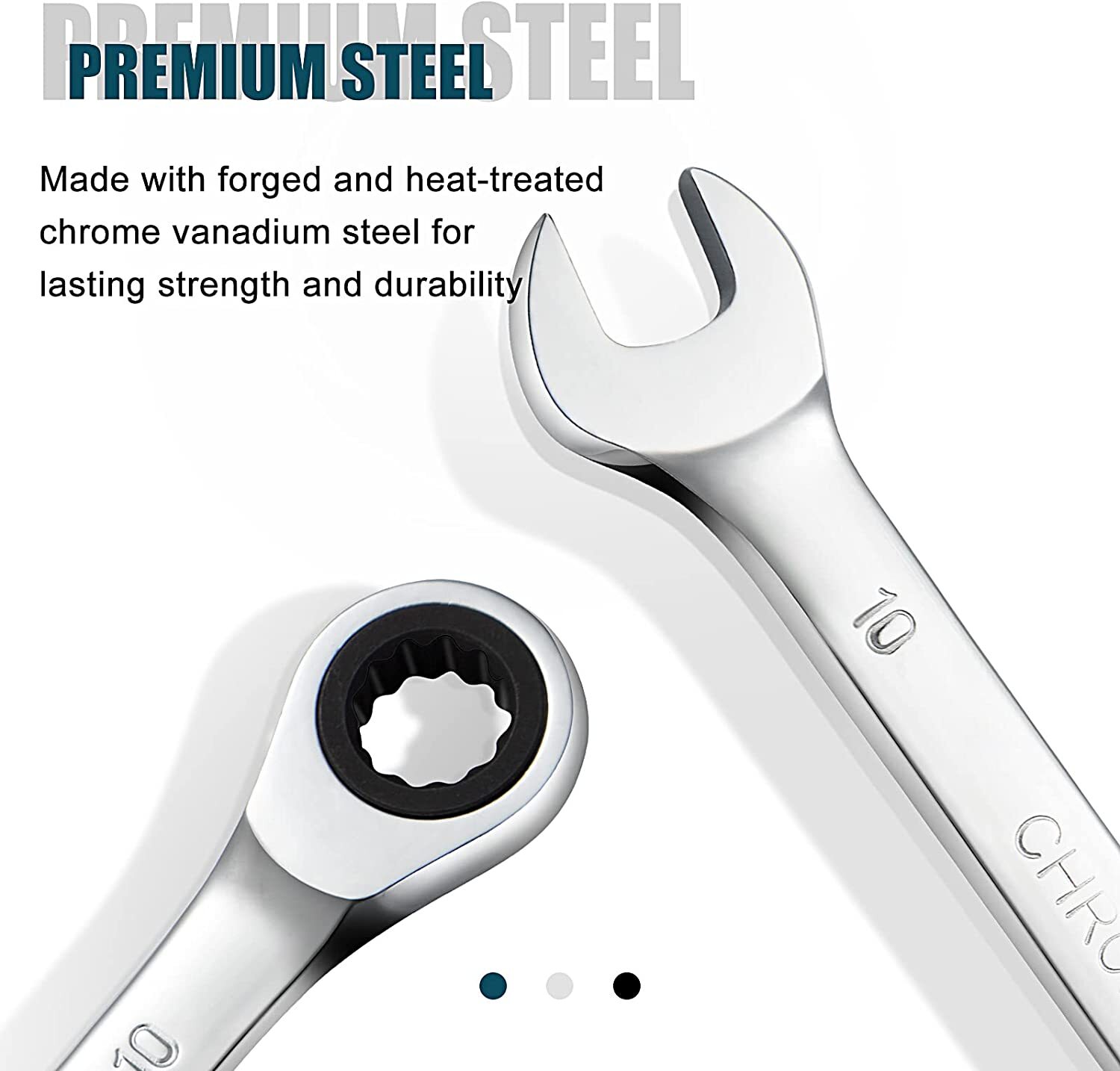 10mm/Metric Ratcheting Combination SORAKO Chrome Vanadium Steel Wrench Tools