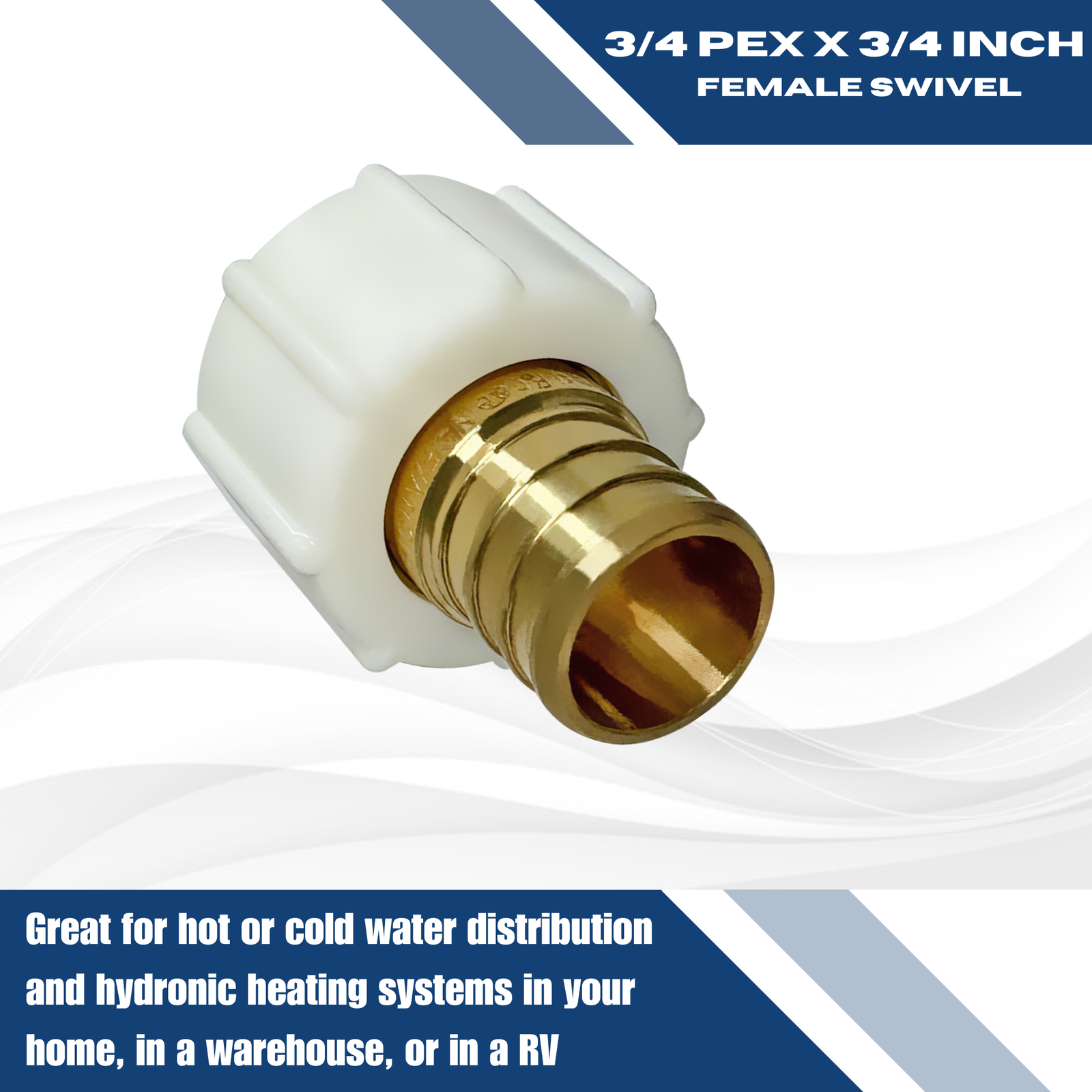 25 Pcs XFITTING 3/4 Inch Pex x 3/4 Inch Female Swivel Adapter, 31-5-1=25X