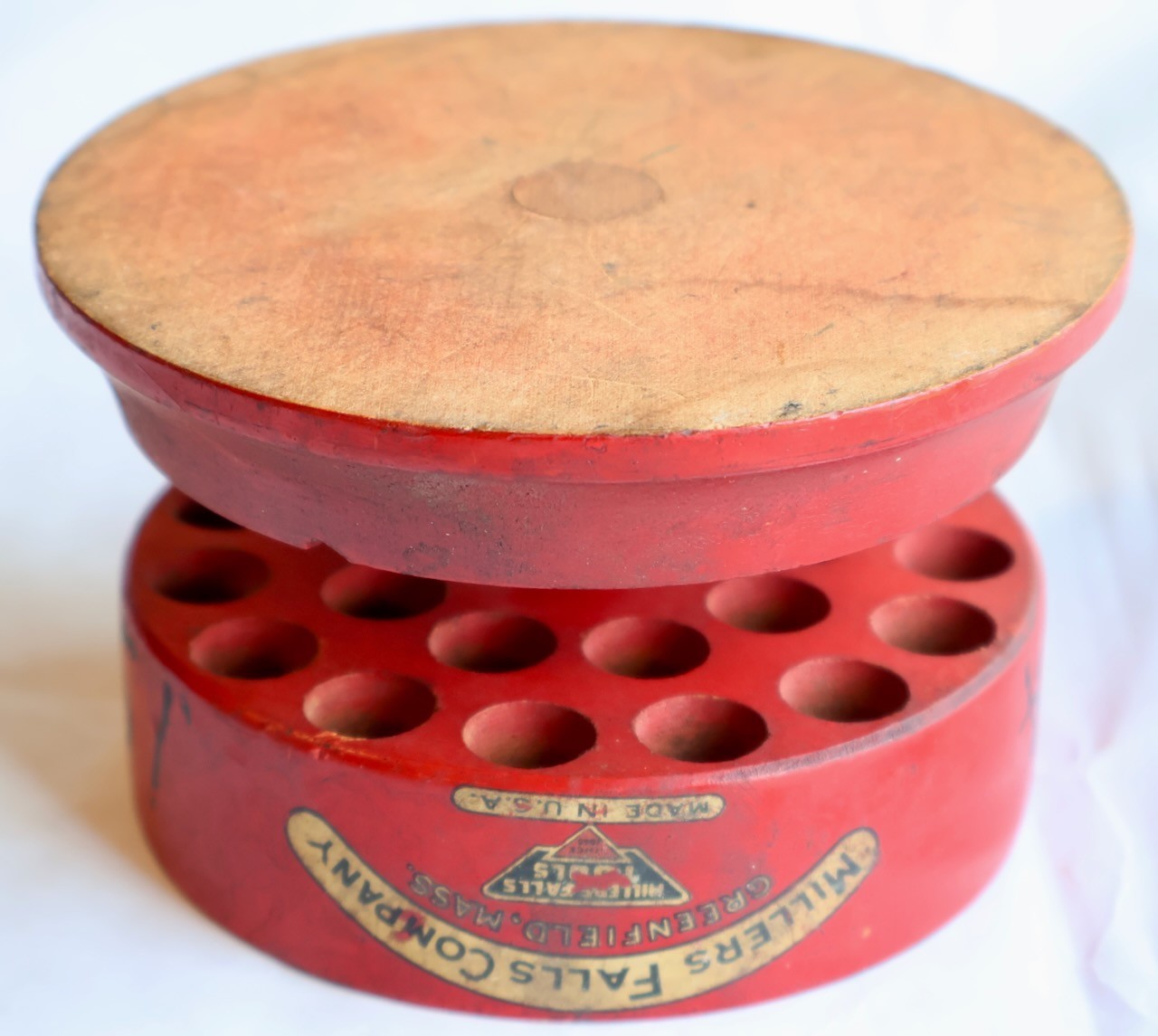 Millers Falls Co. Wood Counter Top Drill Bit Holder / Port Norris NJ / MTT