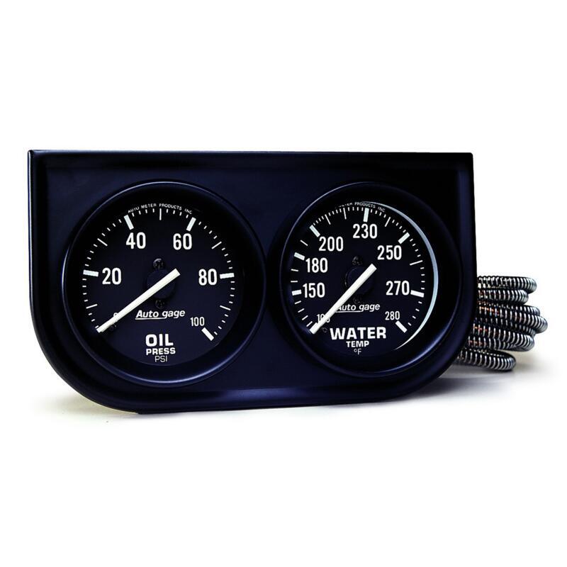 Auto Meter Gauge Set 2392; Auto Gage 2-1/16 Water Temp/Oil Pressure Mechanical