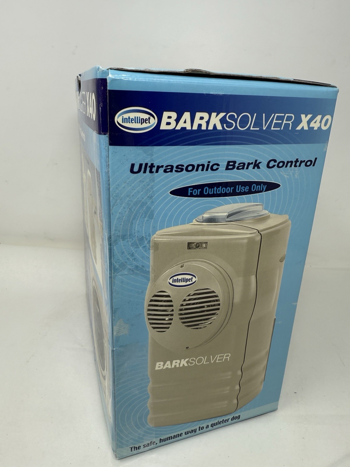 Intellipet Bark Solver x40 Ultrasonic Outdoor Dog Bark Control ~ Open Box *Read