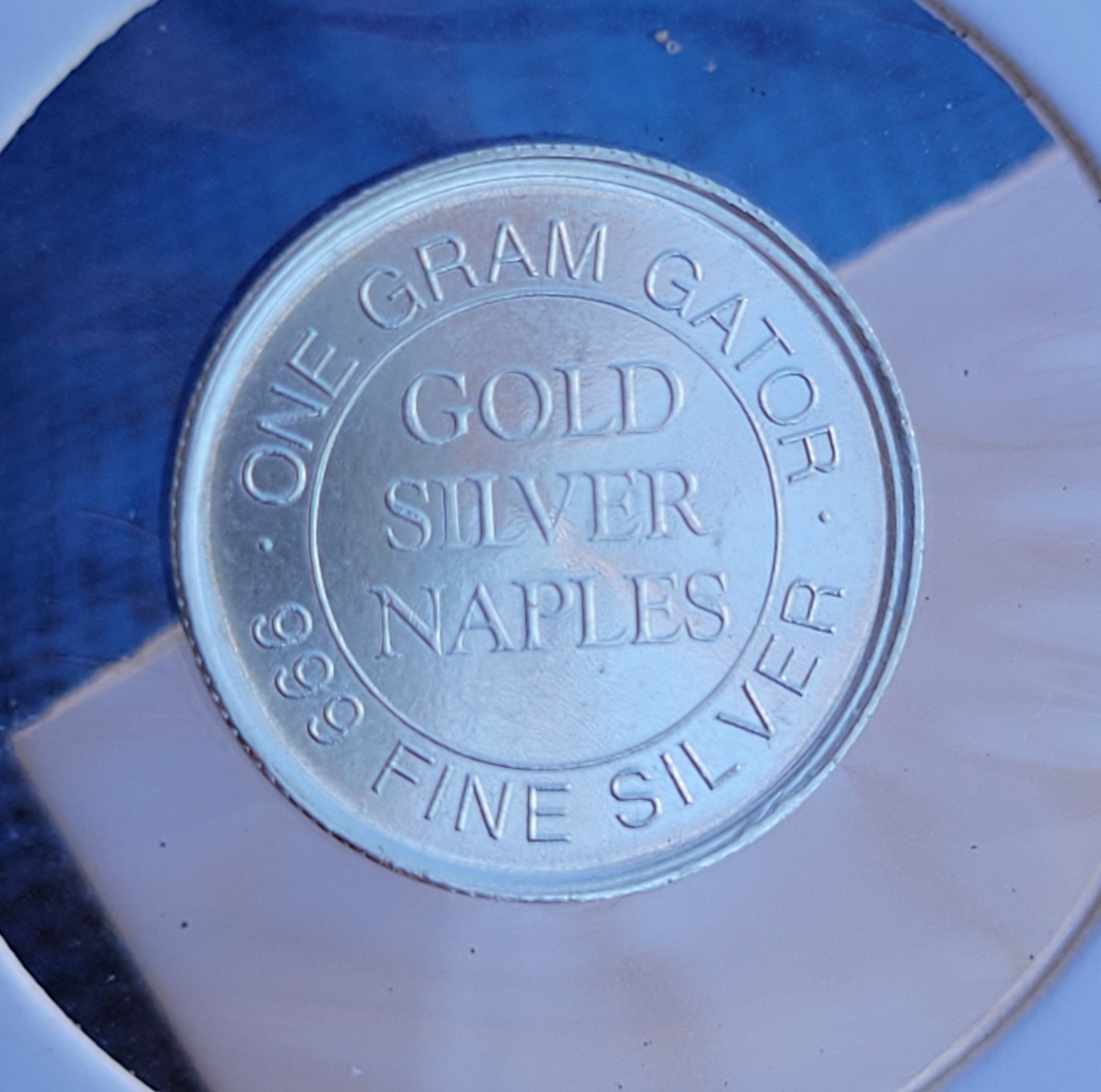 1 Gram .999 pure fine SILVER Art Bar ☆Florida☆ Gator