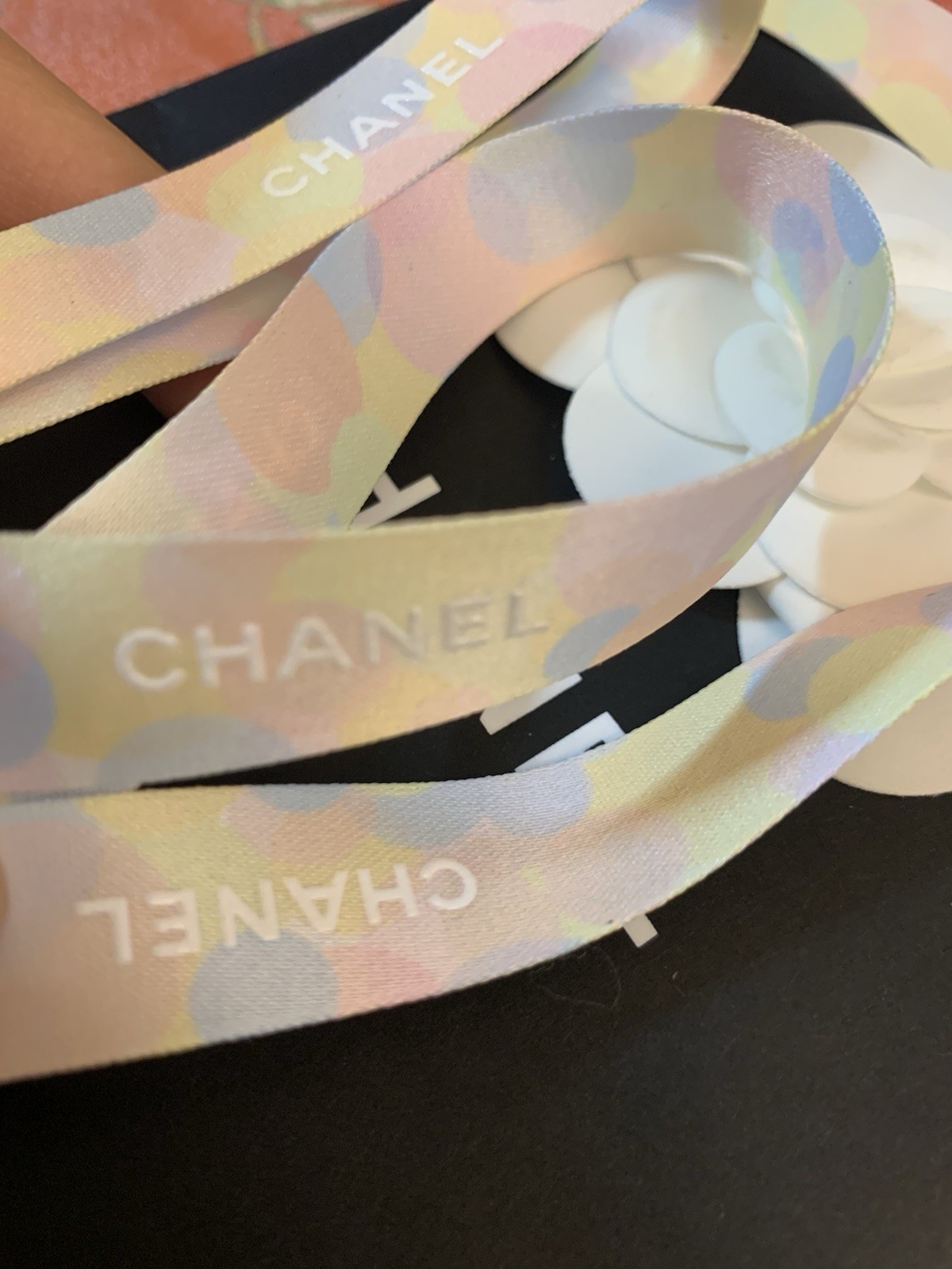 10 Yards Of Chanel Limited Edition Oriol&Fontanel Ribbon Multicolor w/White Logo