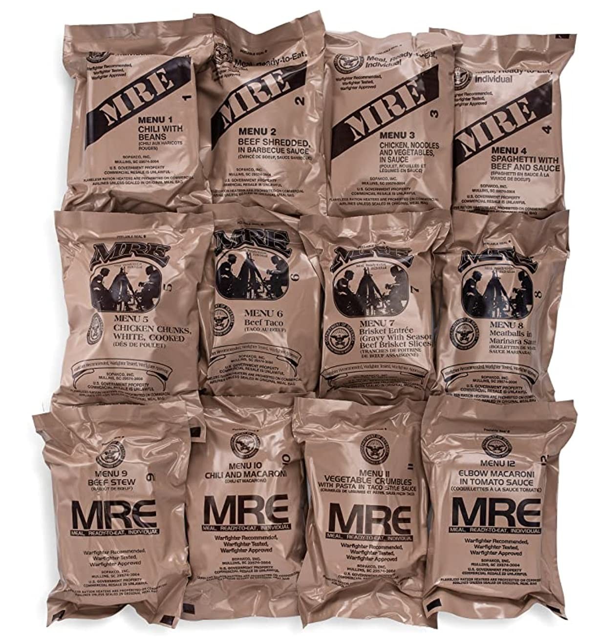 2 Pack MRE Emergency Ready To Eat Meals – Storm & Power Outage Food USA