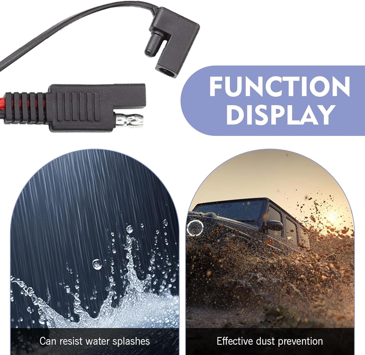 8PCS 2 SAE Pin Plug Cap, Waterproof Protection Plug Replacement Dust-Proof Weath