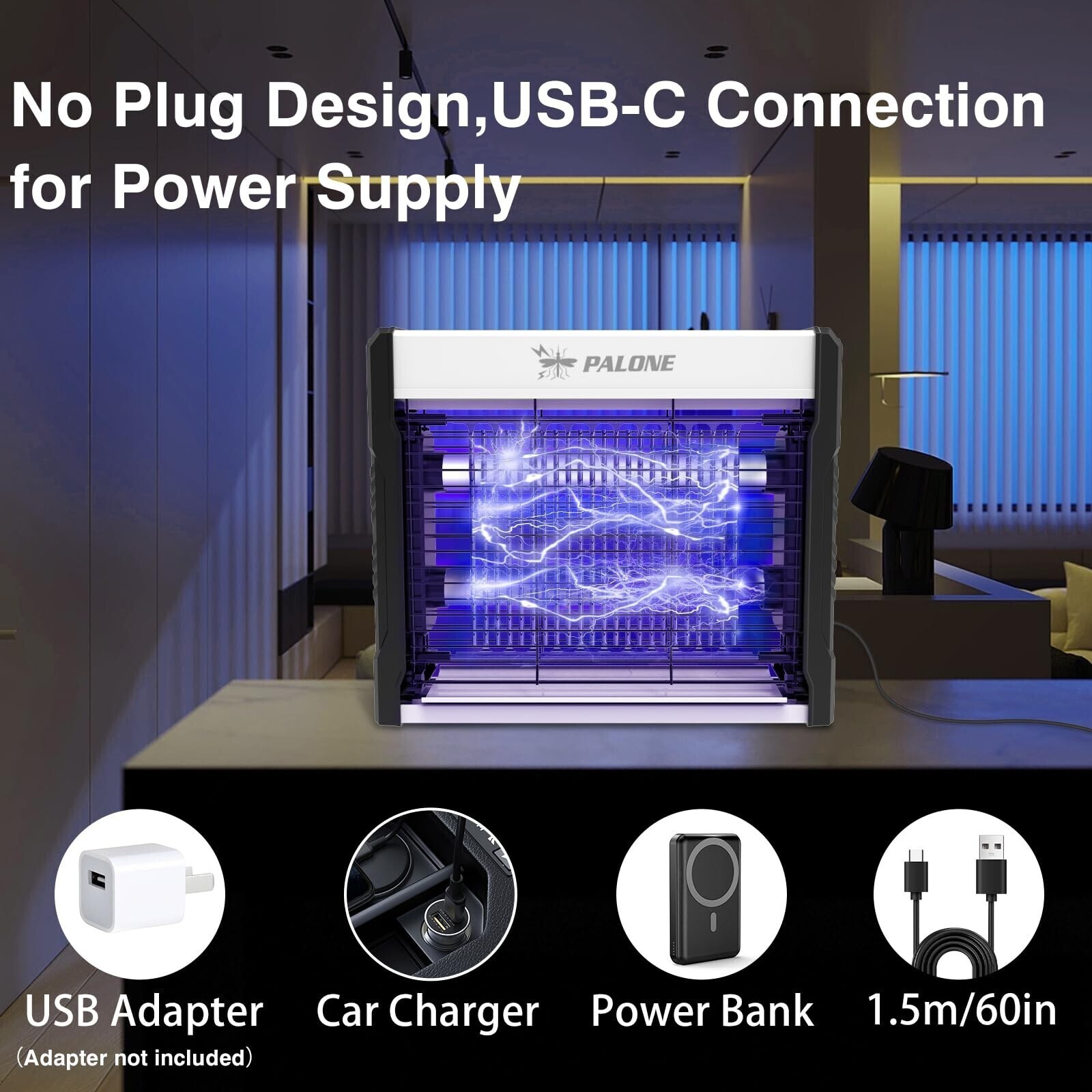 Lamp Insect Killer Mosquito Zapper Bug Pest Fly Trap Electric Indoor Lights Lawn