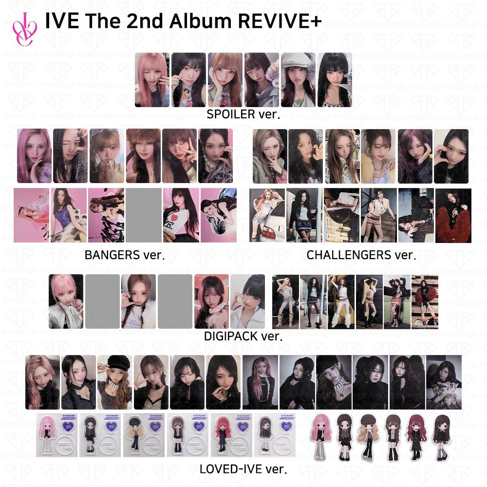IVE 2nd Album REVIVE+ Photobook/Digipack/Loved/Spoiler ver. Photocard KPOP K-POP