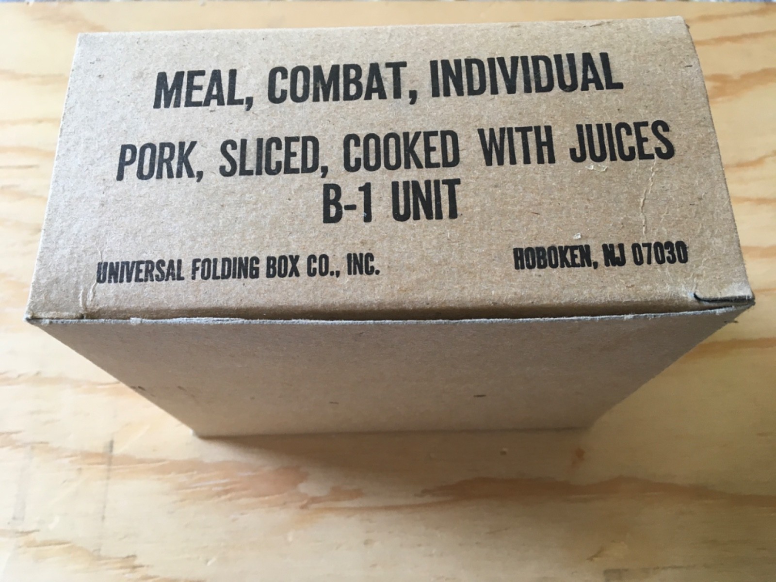 Vtg US MILITARY Meal Combat Individual B-1 Unit C RATION Pork Slices With Juices