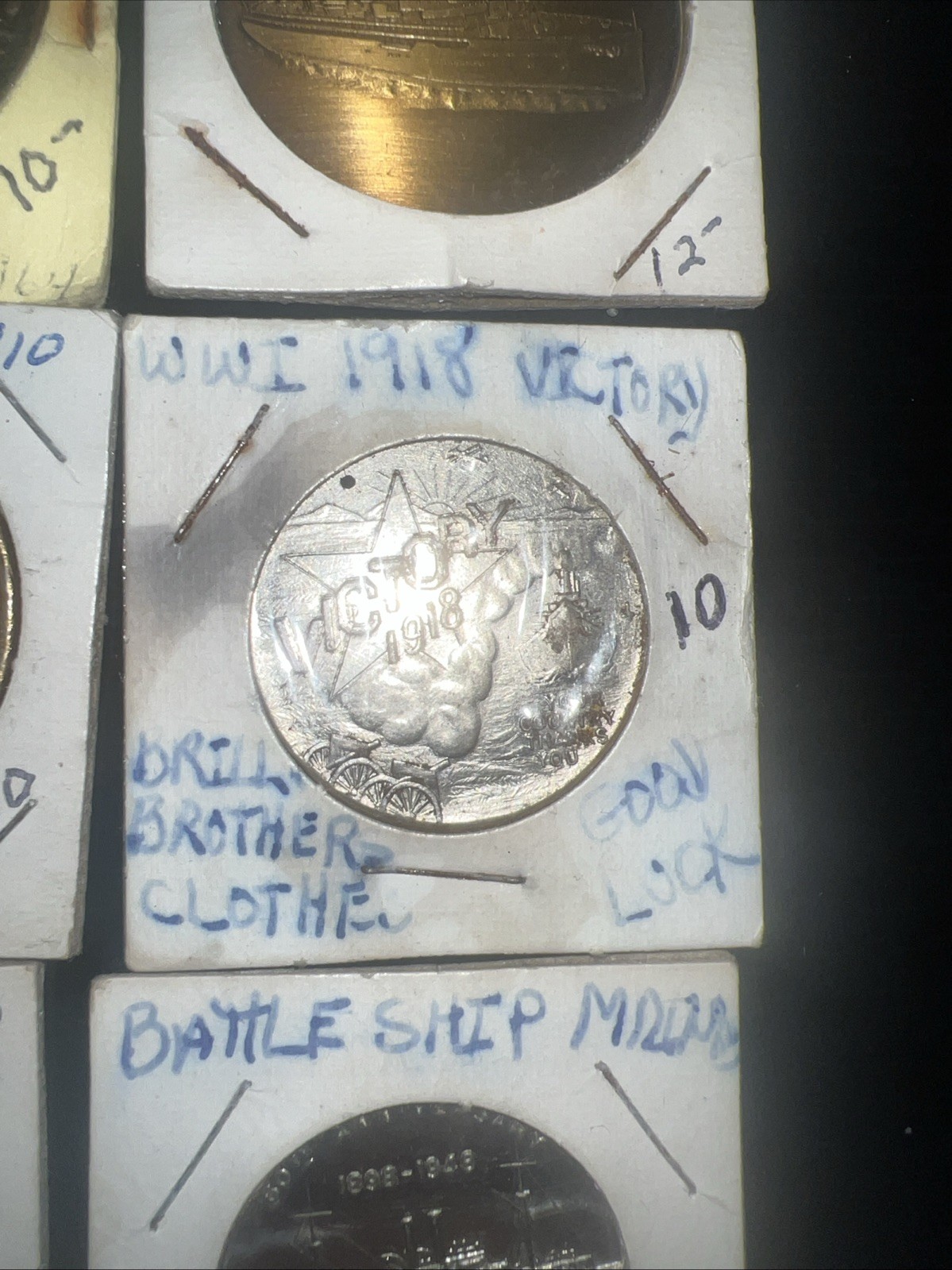 6 Vintage Ship Boat Battleship Military Medal Token Souvenir Free Shipping