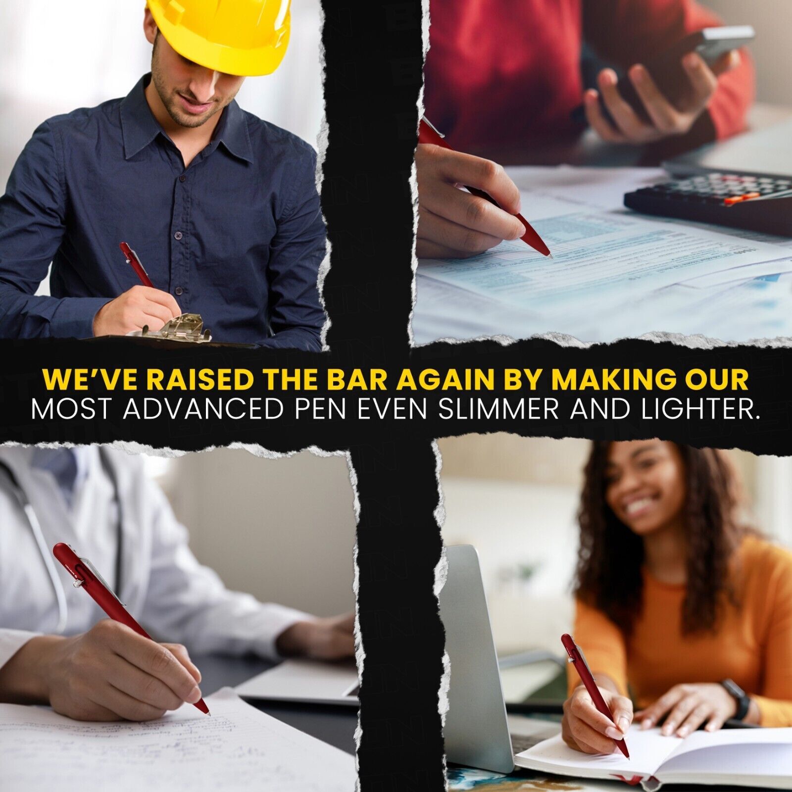 BASTION BOLT ACTION PEN ALUMINUM RED Metal Slim Body Luxury EDC Ballpoint Pens