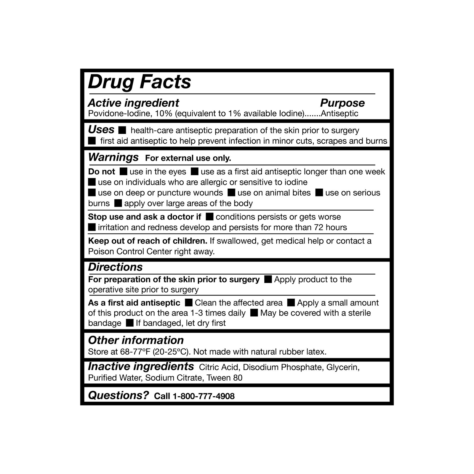 McKesson PVP Prep Solution 10% Povidone-Iodine 8 oz. Flip-Top Bottle 1 Each 034