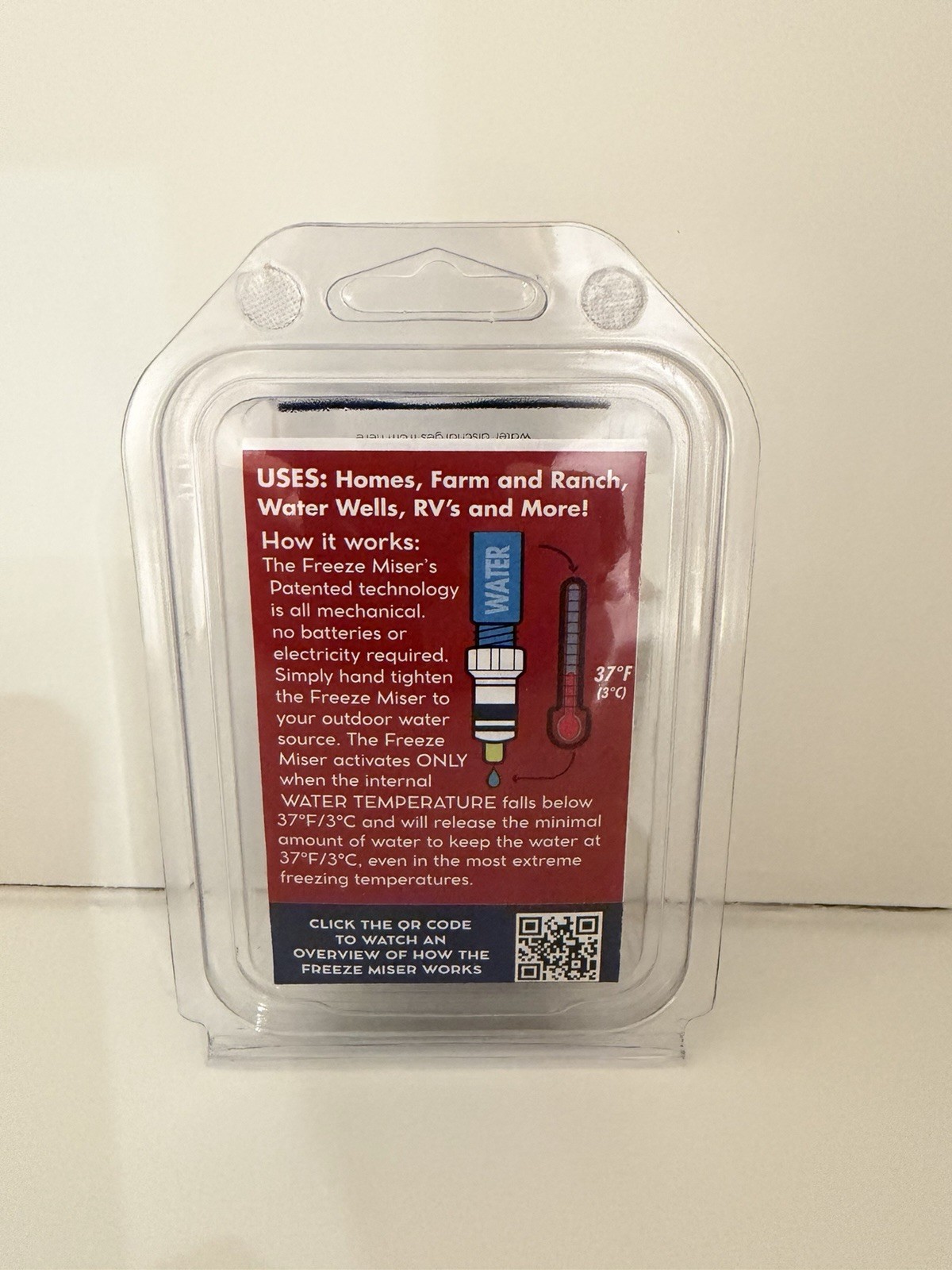 NEW IN PACK FREEZE MISER 6000-01 Outdoor Faucet Freeze Protector BRASS 2208296