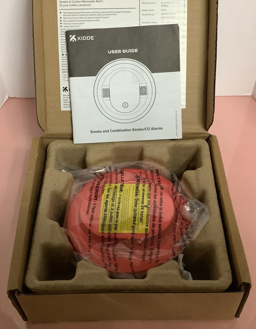 Kidde Smoke & CO Detector, 10-Year Battery, LED Warning Indicators 30CUD10