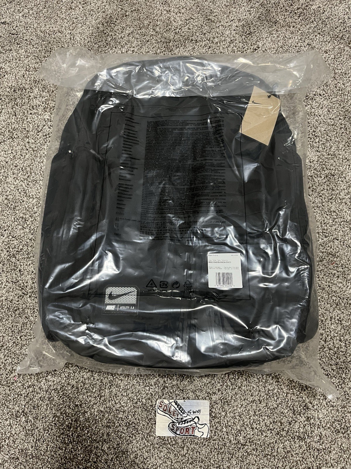 Authentic New Nike Utility Elite 2.0 Backpack Large 37L Black White FN4173-010