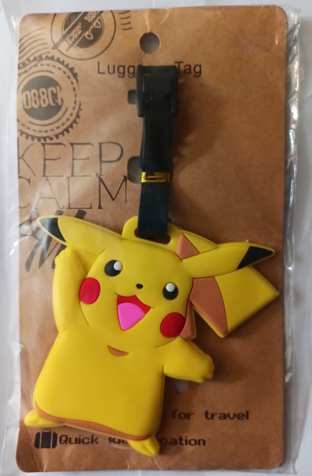 PIKACHU-POKEMON- LUGGAGE TAG / BACKPACK HANGER -NEXT DAY SHIPPING