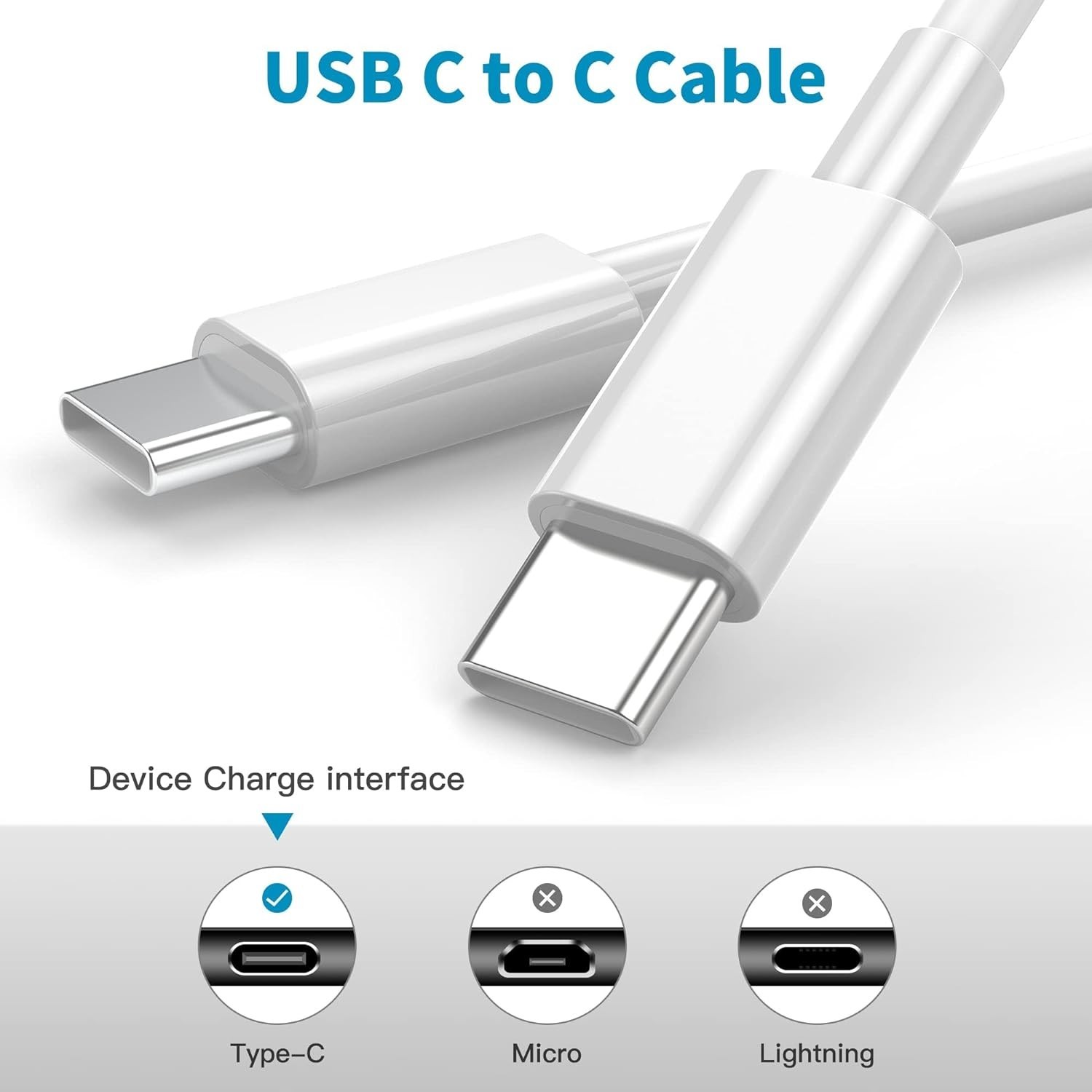 USB-C to USB C Type-C Fast Charging Data SYNC Charger Cable Cord 3/6/10FT lot