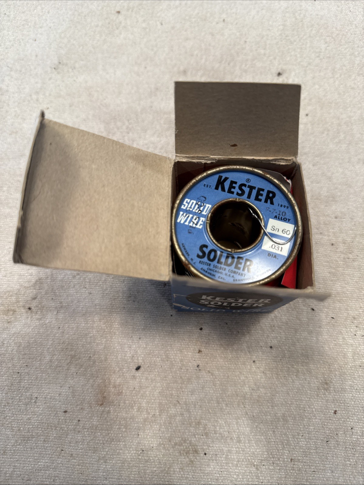 (1) Kester F-7-10 ALLOY 60 Solid Wire Solder 1 LB, Solid 0.031 New In The Box